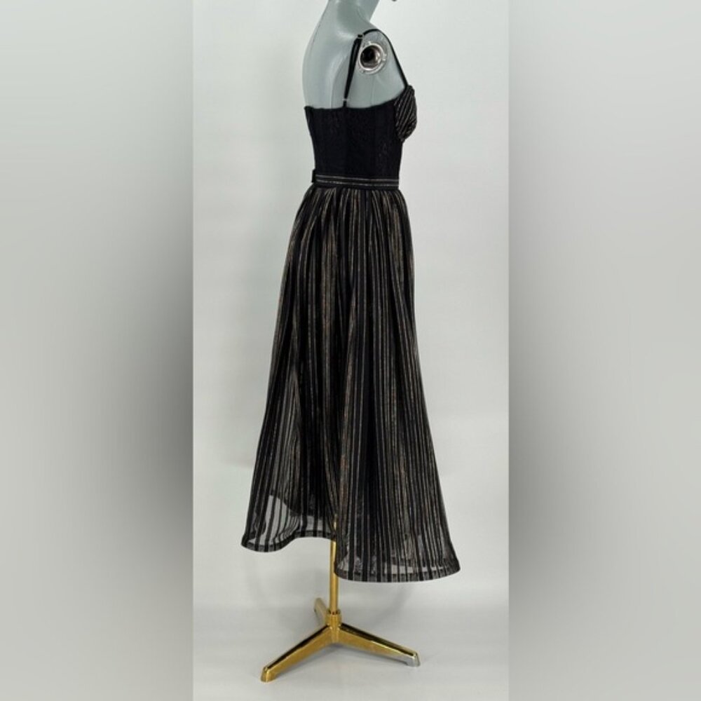 🆕 PATBO 🧿 NWOT Prism Lace & Lurex Metallic Thread Midi-Dress, Sz BR 36 US 4 - Picture 6 of 15
